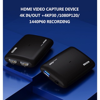 การ์ดจับภาพวิดีโอ Ezcap321 4K 30 1080P 60FPS 120fps Full HD HDMI USB 3.0 สําหรับ XBOX PS4 Switch Game Record Live Streaming Line In