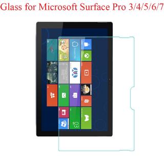 กระจกนิรภัยกันรอยหน้าจอสําหรับ Microsoft Surface Pro 3 4 5 6 7 Pro 3 Pro 4 Pro 5 Pro 6 Pro 7 12 . 3 "ป้องกันหน้าจอ