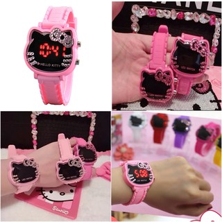 นาฬิกา LED Hello Kitty กันน้ำ สำหรับเด็ก นาฬิกาคิตตี้ นาฬิกาเด็ก