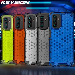 Keysion เคสโทรศัพท์มือถือ ซิลิโคน PC ใส กันกระแทก ลายรังผึ้ง สําหรับ Samsung M23 5G M13 4G Galaxy F23 5G