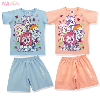 My Little Pony ชุดเซ็ทเด็ก ชุด เสื้อ กางเกง โพนี่ จาก NADreams ผ้าคอตตอนสแปนเด็กซ์ เนื้อผ้านุ่มมาก รุ่นเด็กเล็ก