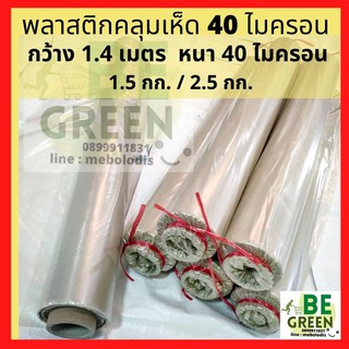 พลาสติกคลุมเห็ด 40ไมครอน 1.5 2.5กก. พลาสติกใสปลูกเห็ด พลาสติกปูรองทาสี พลาสติกเพาะเห็ด ปลูกเห็ด รองสี ผ้ายางคลุมเห็ด