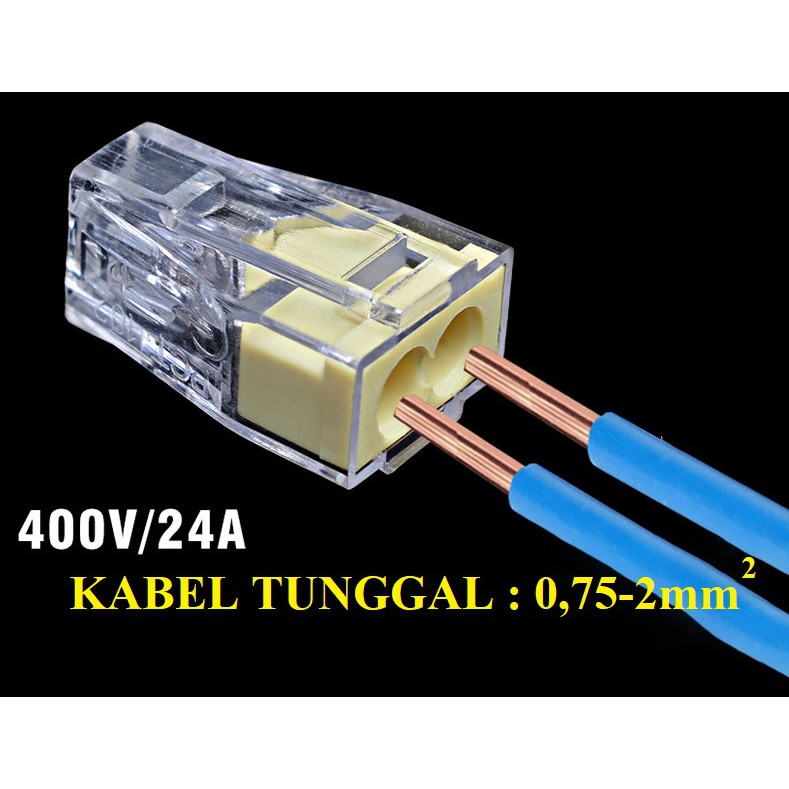 Terminal Cucuk 2 สาย PCT 102 Push Wire Connector Plug Connector ไม่ใช่ Wago 773