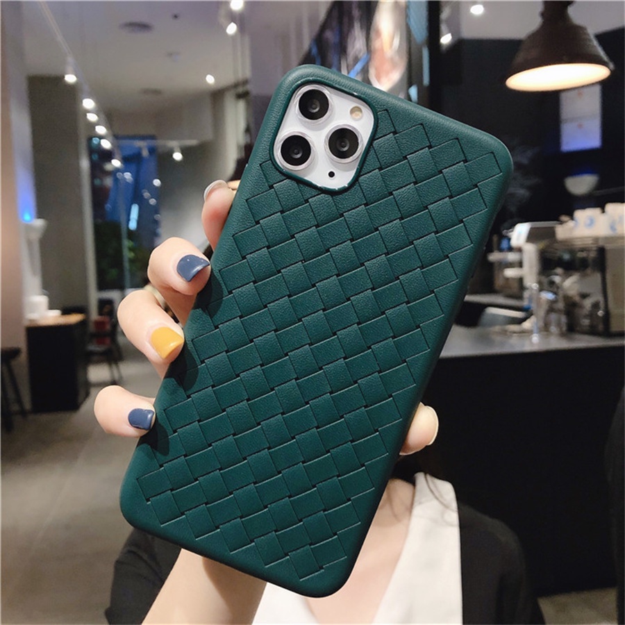 Woven Pattern Case For iPhone 12 Pro Max 11 X XS XR 7 8 Plus SE 2020 Soft Silicone Cases