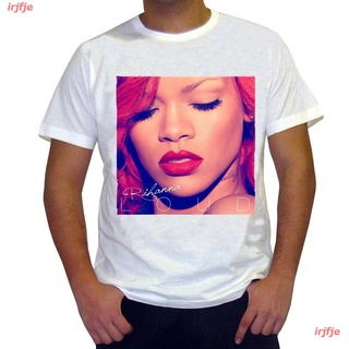 HOT SALINGเสื้อยืดผ้าฝ้ายirjfje Rihanna เสื้อยืด ผู้หญิง สไตล์เกาหลีเสื้อยืด Rihanna ดพิมพ์ลาย S-5XL