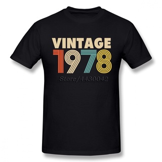 เสื้อคู่ - วินเทจเกิดในปี1978เสื้อยืดสําหรับผู้ชายเสื้อผ้าแนวสตรีทยอดนิยมผ้าฝ้ายพลัสขนาดDropShippin