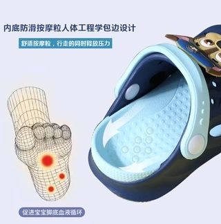รองเท้าแตะ ทรง ลาย paw patrol แบบมีรู สำหรับเด็ก