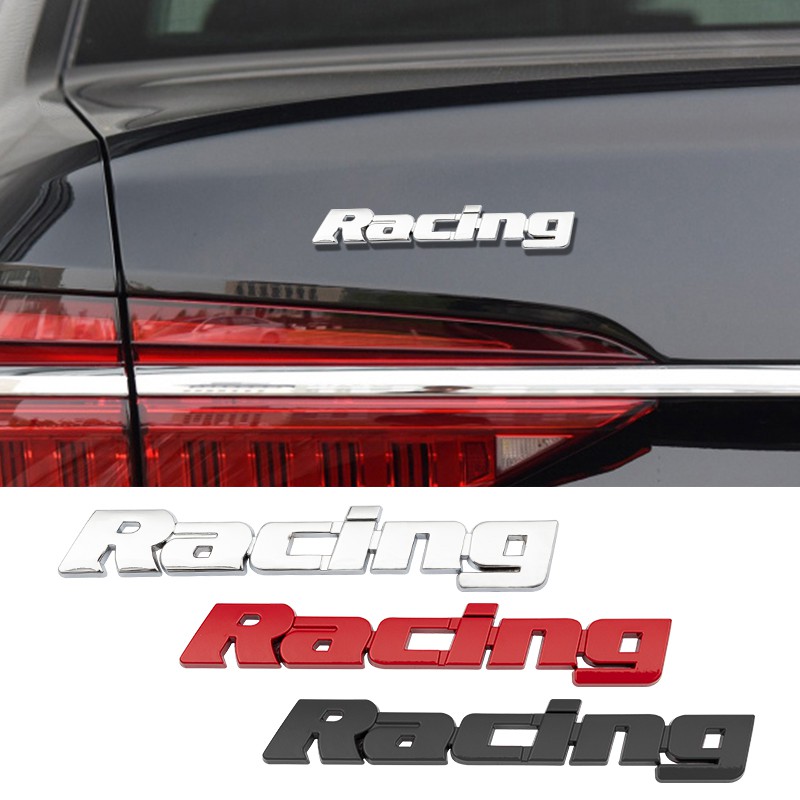 Auto 3D racing car sticker speed English metal car label rear tail ...