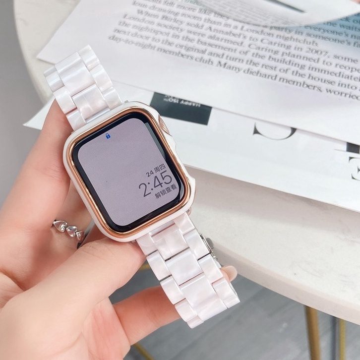 Ready Stock!! Apple Watch สาย + เคส Apple Watch พลาสติก วัตถุดิบ สาย iwatch series se 7 6 5 4 3 2 1 size 41mm 45mm 38mm 40mm 42mm 44mm Applewatch สายนาฬิกา iwatch เคส apple watch Case , Apple watch Strap สาย applewatch 7