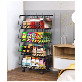 Rolling shelf ชั้นตะแกรงใส่ของมีล้อ 25x41x83cm ST201015-28