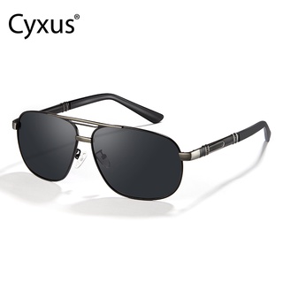 Cyxus Aviator แว่นตากันแดด เลนส์โพลาไรซ์ ป้องกันรังสียูวี 400 สําหรับผู้ชาย และผู้หญิง -1022