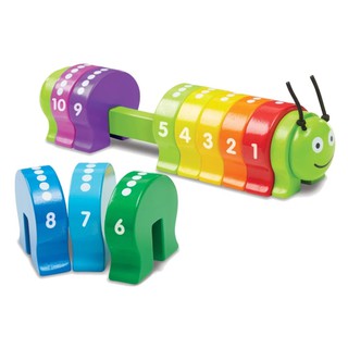 [11ชิ้น] รุ่น 9274 ตัวหนอนสอนนับเลขและสี  Melissa &amp; Doug Counting Caterpillar 11 Pcs รีวิวดีใน Amazon USA  ไม่มียี่ห้ออื่น สีสันสดใส ปลอดภัย ของเล่นเด็กเล็ก มาลิซ่า