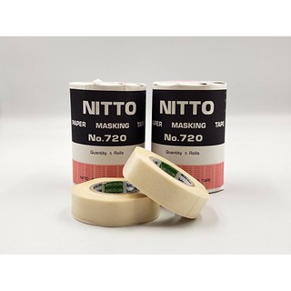 กระดาษกาวนิตโต้ เทปนิตโต้ NITTO No.720 Paper Masking Tape(ขายยกแถว)