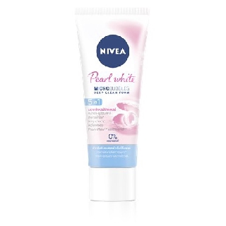 NIVEA Pearl White 5in1 Moisture Filler Foam นีเวีย เพิร์ล ไวท์ มอยส์เจอร์ ฟิลเลอร์ โฟมล้างหน้าสำหรับผิวหมองคล้ำ 100 กรัม