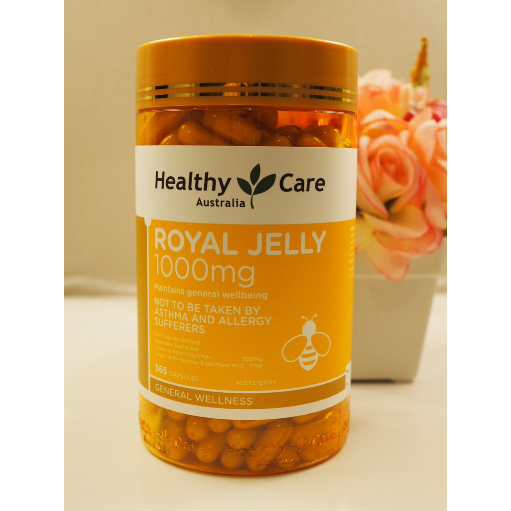 Healthy Care Royal Jelly 1000 mg. 365 capsules / Made in Australia ...