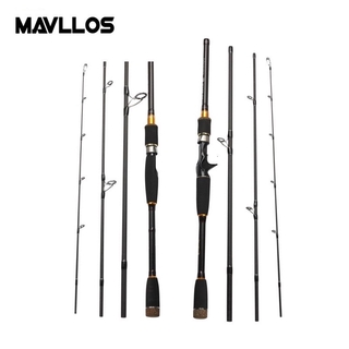 Mavllos คันเบ็ดตกปลาคาร์บอนแบบพกพา 2 . 1 เมตร 2 . 4 เมตร 2 . 7 เมตร 10-25 กรัม 4 Sections 12-25 Lb