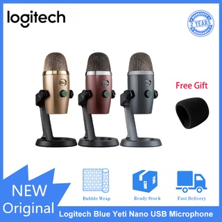 Logitech Blue Yeti Nano ไมค์คอนเดนเซอร์ USB สตรีมมิ่ง และบันทึกเสียง ป๊อป คุณภาพสูง（รับประกัน 2 ปี）