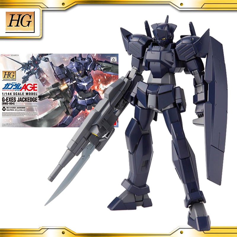 ประกอบขึ้นIn Stock al BANDAI Gundam HG AGE 1/144 GEXES JACKEDGE Anime Action Figures VC Model Toysถึงหุ่นยนต์