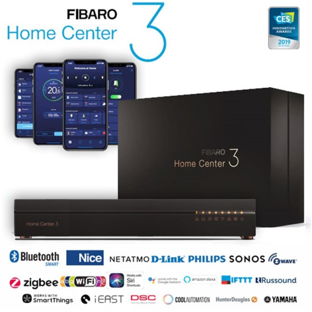 FIBARO Home Center 3 ตัวควบคุมกลางเชื่อมต่ออุปรณ์ย่อยสำหรับระบบ FIBARO รองรับคลื่น Z-Wave (500 ซีรี่