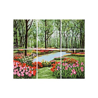 กระเบื้องผนังภาพชุด 8X10 นิ้ว ฟลอร่ากาเด้นท์ WALL TILE 8X10 FLORA GARDENT GREEN 0.30M2 PICTURE SERIES ลวดลาย FLORA GARD