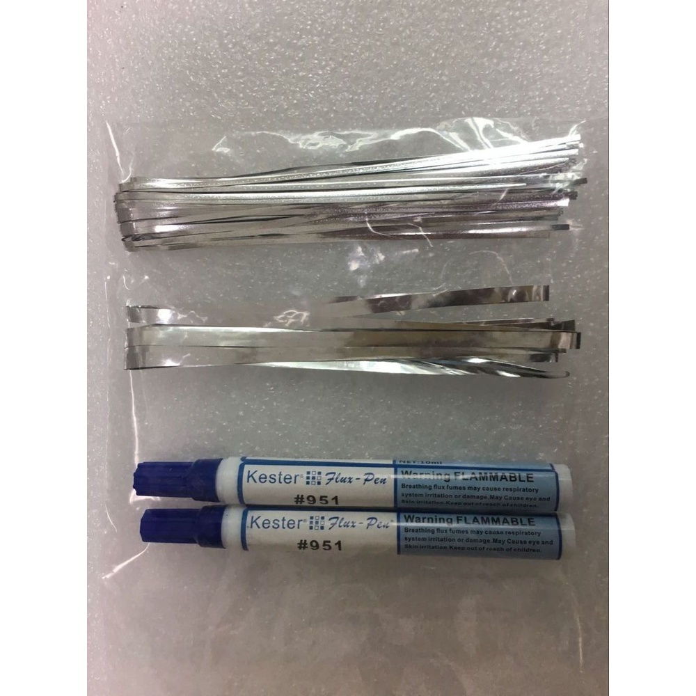 20 Meters Tabbing Tab Wire + 2 Meters PV Ribbon Bus Wire + 2Pcs 951 Soldering Rosin Flux Pen For DIY