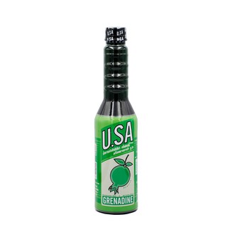 ไซรัปกลิ่นทับทิม น้ำเชื่อมกลิ่นทับทิม สีเขียว ตรายูซ่า Grenadine Pairy Syrup (U.SA brand)