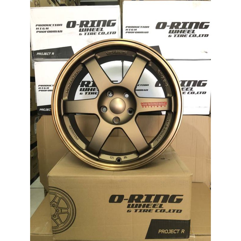 ล้อแม็กใหม่ TE37 TE-1 อีแบน หยดแดง งานAUTO SPEED - ขอบ18 - 18 x 5รู114 หน้ากว้าง 8.5 ET40