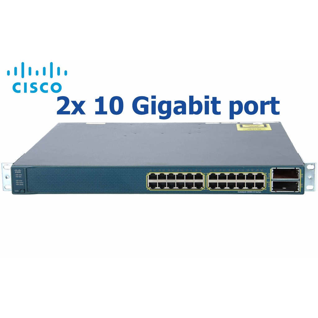 Cisco Enterprise switch 24 port gigabit layer 2 และ 3 SFP 10 Gigabit x2