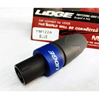 Lidge YM-122A BL สีน้ำเงิน สเปคคอนตัวผู้ สำหรับเข้าสายลำโพง