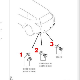 เซ็นเซอร์ถอยหลัง   Mitsubishi Pajero  ปาเจโร่ มิตซู แท้ เบิกศูนย์