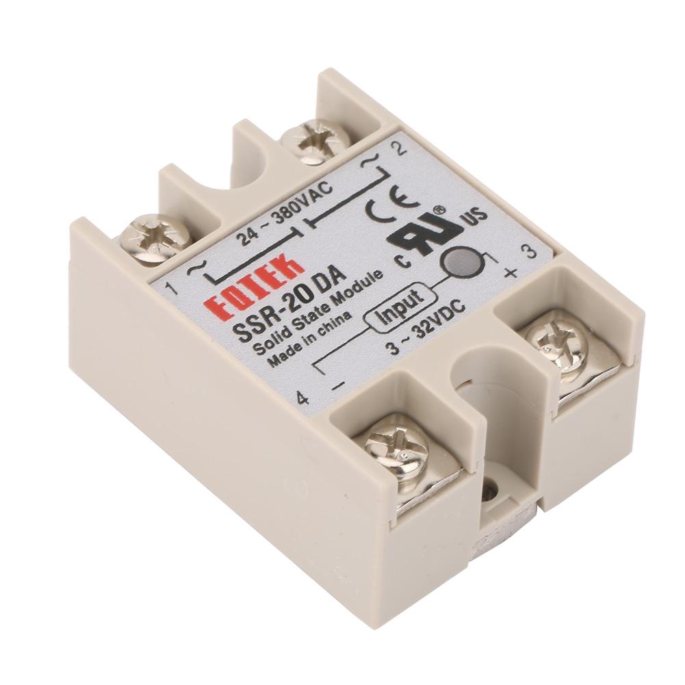 24380V 20A Control 332V AC DC Relay DC to AC SSR20DA Input State