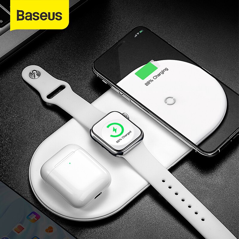 Baseus แท่นชาร์จไร้สาย 3 In 1 สําหรับ Apple Watch 5 4 3 - a852404574.th ...
