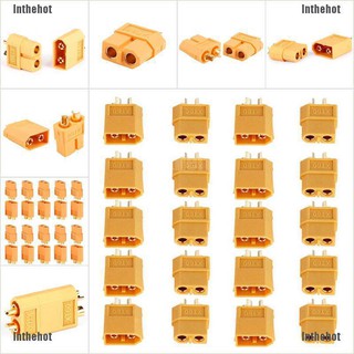 Inthehot XT 60 ตัวผู้ ตัวเมีย XT 60 ตัวผู้ ตัวเมีย ปลั๊ก สําหรับ RC Lipo 1/5/10