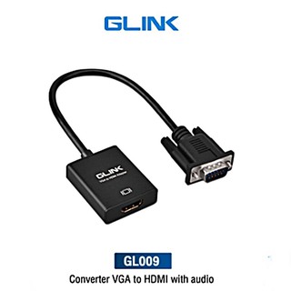 อุปกรณ์แปลงสัญญาณ Converter VGA TO HDMI AUDIO GLINK GL-009 ประกัน 1 ปี ของแท้ประกันศูนย์