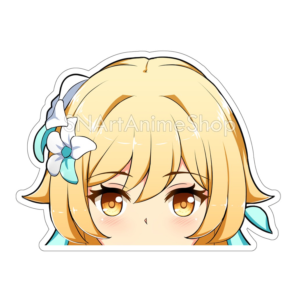 Lumine Genshin Impact Lumine Traveler Genshin Impact Sticker 2 PCS Genshin สติกเกอร์ Anime Sticker
