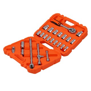 Block screwdriver 25EA/SET 25EA/SET PUMPKIN SOCKET SET Hand tools Hardware hand tools ไขควงบล็อก ชุดบ็อกซ์ 25 ชิ้น/ชุด P