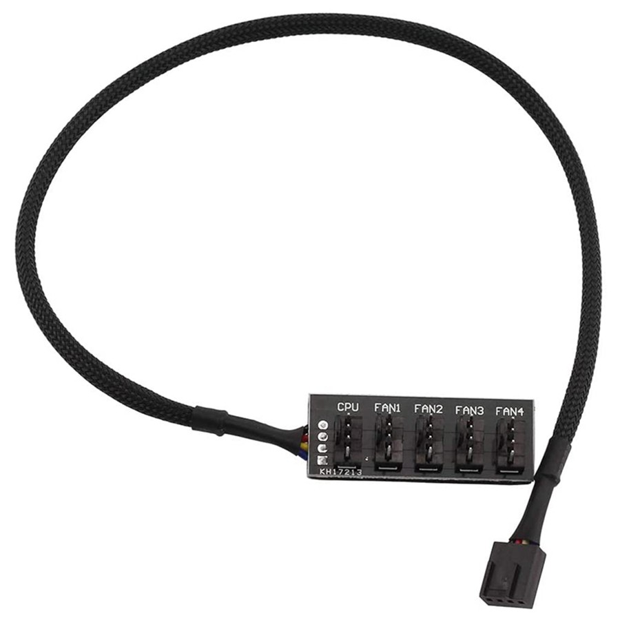 สายเคเบิ้ลพัดลมระบายความร้อน 1 Female To 5 Male 4 Pin สําหรับ 4 Pin Pwm ...