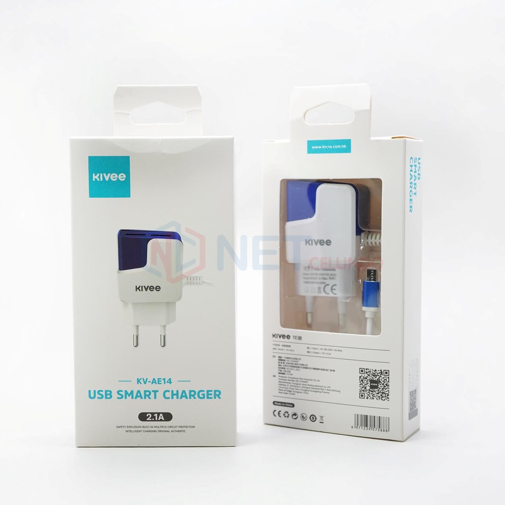 TRAVEL ADAPTER CHARGER KIVEE KV-AE14-V8 / CHARGER KV-AE14-V8 MICRO