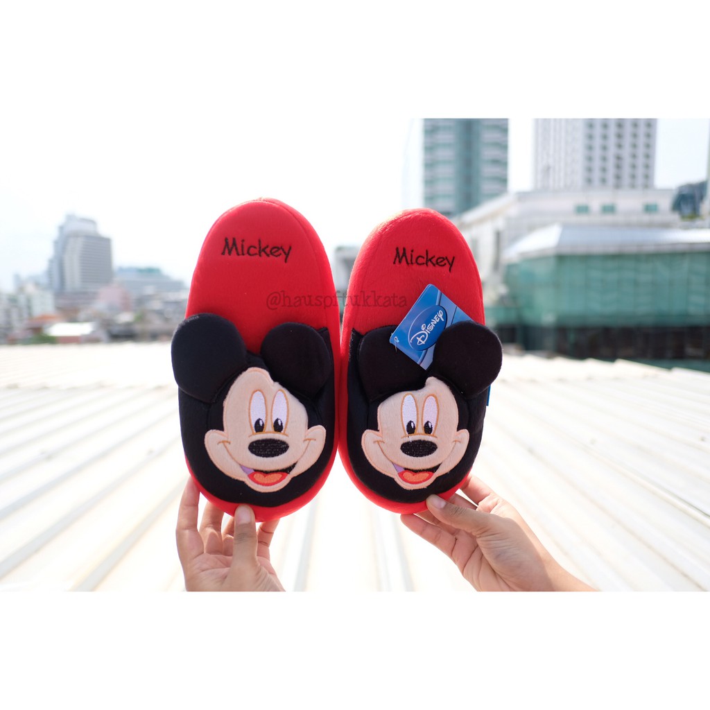 รองเท้าใส่ในบ้าน พื้นหนา 3D Mickey Mouse มิกกี้เมาส์ & Minnie มินนี่เมาส์ & Donald Duck โดนัลดั๊ก & Pluto & Goofy STD