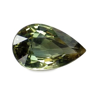 พลอย แซฟไฟร์ สี เขียว เหลือง บางกะจะ ธรรมชาติ แท้ ( Natural Yellow Green Sapphire ) 1.07 กะรัต