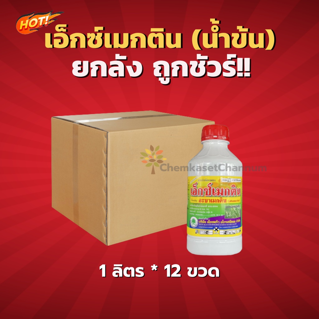 เอ็กซ์เมกติน (น้ำข้น)- ยกลัง (1 ลิตร* 12 ขวด)=ชิ้นละ 145 บาท