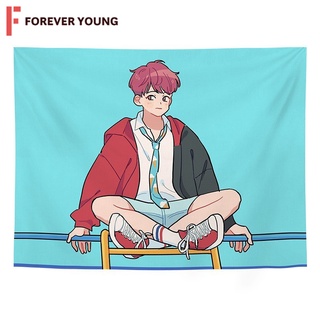 TForever Young-ผ้าแขวนผนัง ผ้าแต่งห้อง ลายหนุ่มๆ สไตล์มินิมอล เกาหลี รุ่น TN-3780 BOYS พร้อมส่งจากไทย