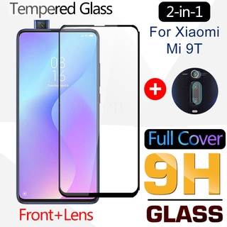 2-in-1 กระจกนิรภัยกันรอยหน้าจอ และเลนส์กล้อง แบบนิ่ม สําหรับ Xiaomi Mi 9T 9 8 SE Pro Lite Mi 9se 8se 8lite 9H