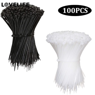 100Pcs Premium Self-Locking Nylon Zip Ties / สายรัดไนลอนสำหรับงานหนัก / ผ้าพันกันแรงดึงสูง / เหมาะสำหรับผูกสายเคเบิล, สายไฟ, องค์กร