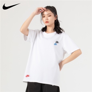 [S-5XL]Nike เสื้อยืดลําลอง ผ้าฝ้าย 100% แขนสั้น คอกลม ใส่สบาย สไตล์มินิมอล สําหรับสตรี