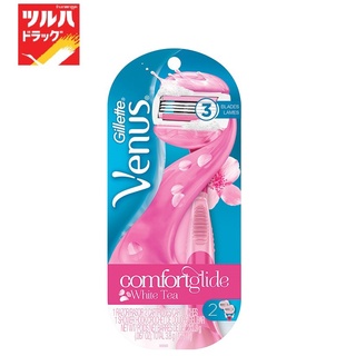 Venus Cmftglide White Tea Rzr 2Up /ยิลเลตต์ วีนัส คอมฟอร์ท ไกลด์ ไวท์ ที ด้าม1ใบ2