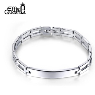 ﻿Effie Queen สร้อยข้อมือ High Quality Stainless Steel สร้างความโดดเด่น เท่ห์  ไม่ให้ดูเรียบเกินไป รุ่น : IB39