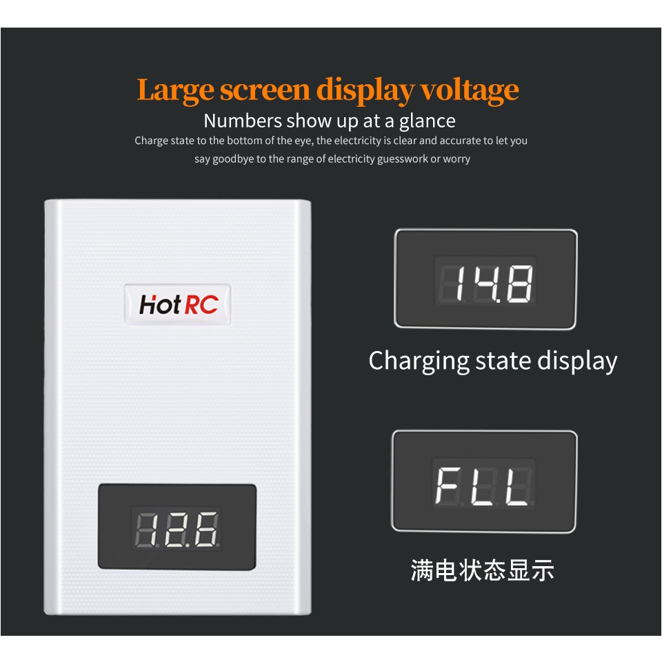 hotrc a 400 ดิจิตอล 3s 4s 3000 mah rc lipo ที่ชาร์จแบตเตอรี่พร้อมหน้าจอ led