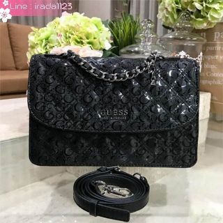 GUESS WOMAN’S LOGO EMBOSSED CROSSBODY FLAP  ของแท้ ราคาถูก