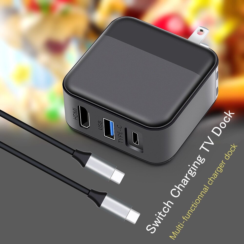2 in 1 Nintendo Switch Adapter ใช้ชาร์จ+ต่อกับ TV โดยไม่ต้องใช้ dock ได้ (สายชาร์จ Nintendo Switch)(ที่ชาร์จ Switch)